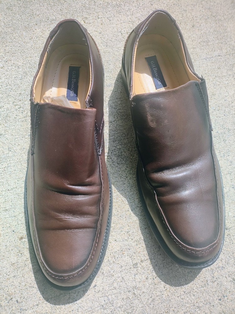 G.H Bass & Co Mens Size 9.5 M , Brown leather upper
