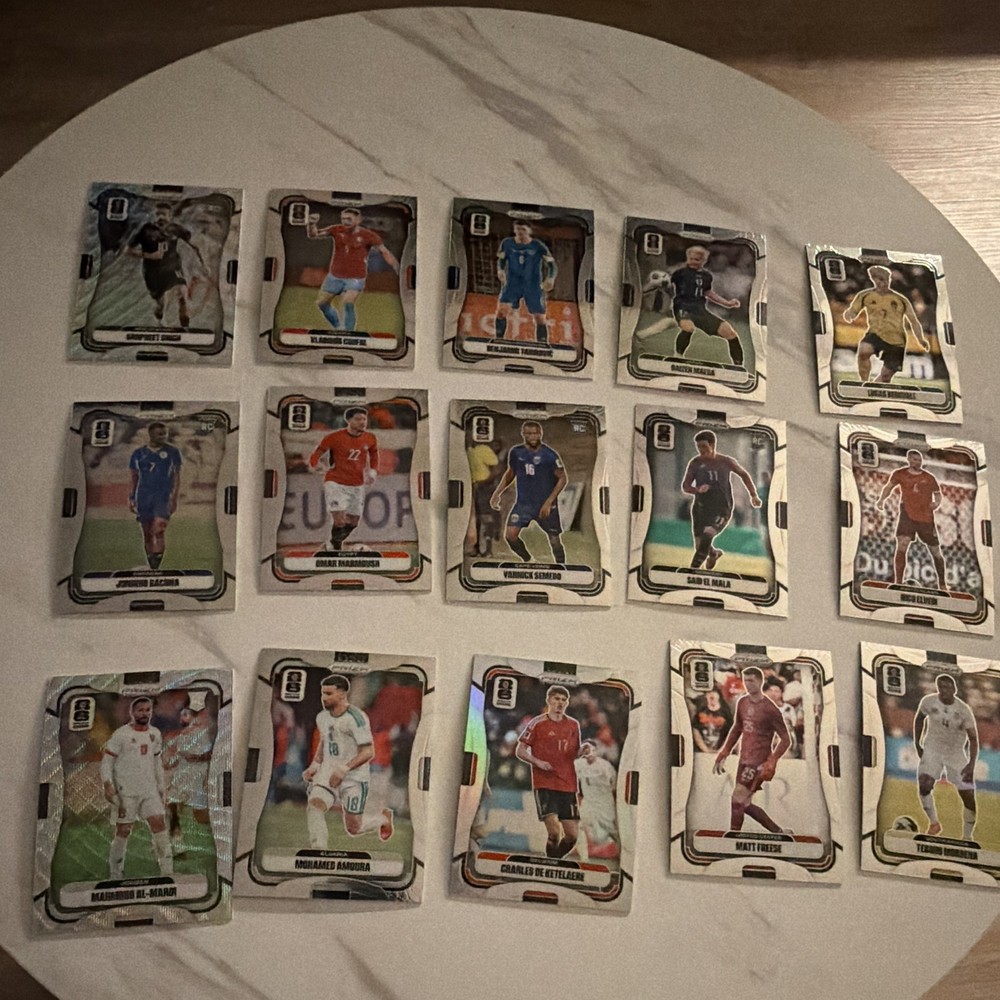 15 Panini Prizm FIFA World Cup 2026 Soccer Card Lot RC De Ketelaere +3