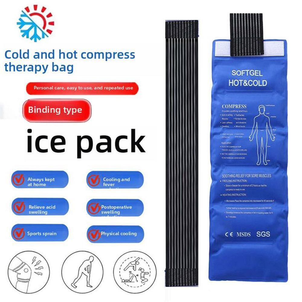 Пакет со льдом на лодыжке и упаковка - многоразовый горячий холодный компресс для отека лодыжки и пай%