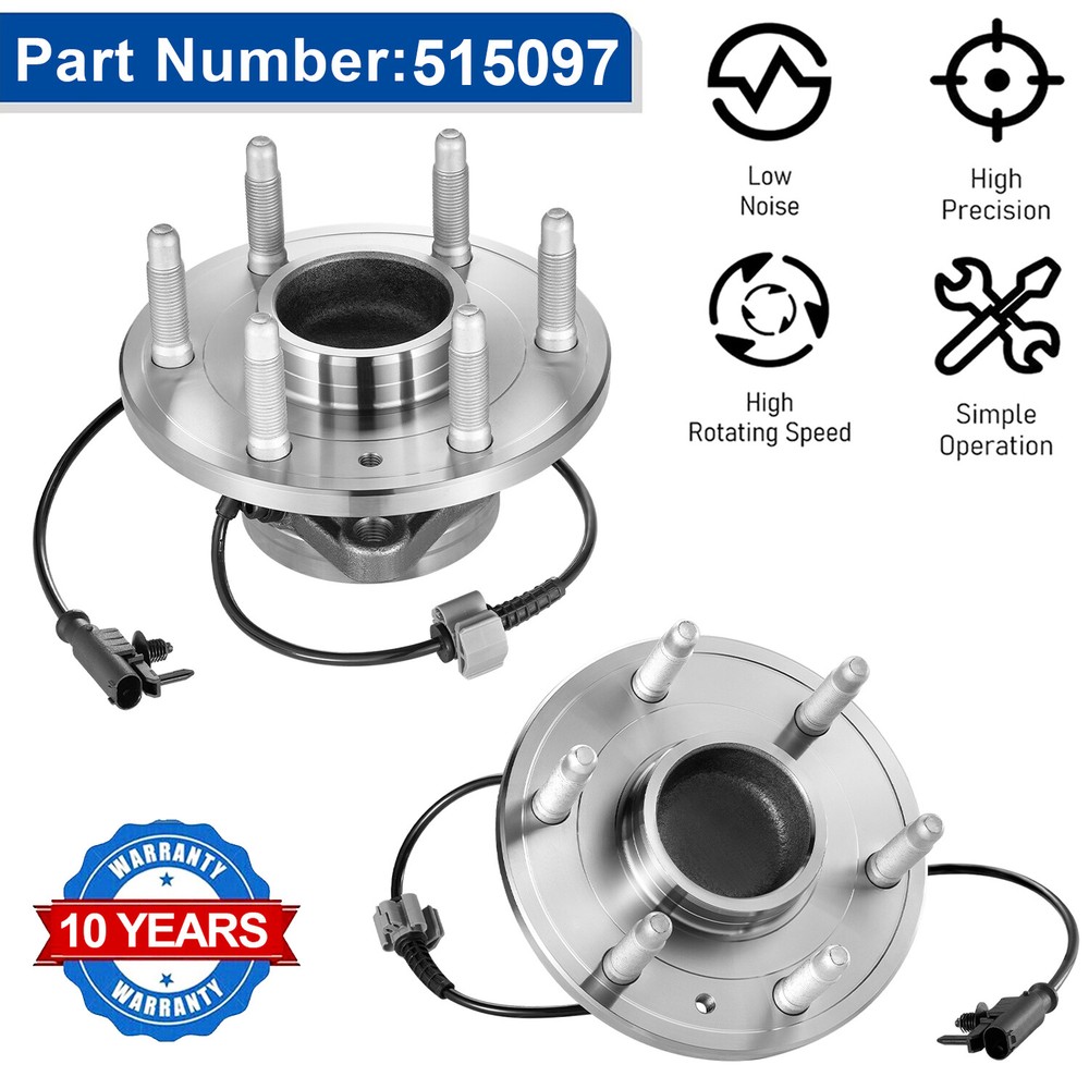 2WD Front Wheel Bearing and Hubs For Avalanche Silverado Sierra 1500 Tahoe 07-14