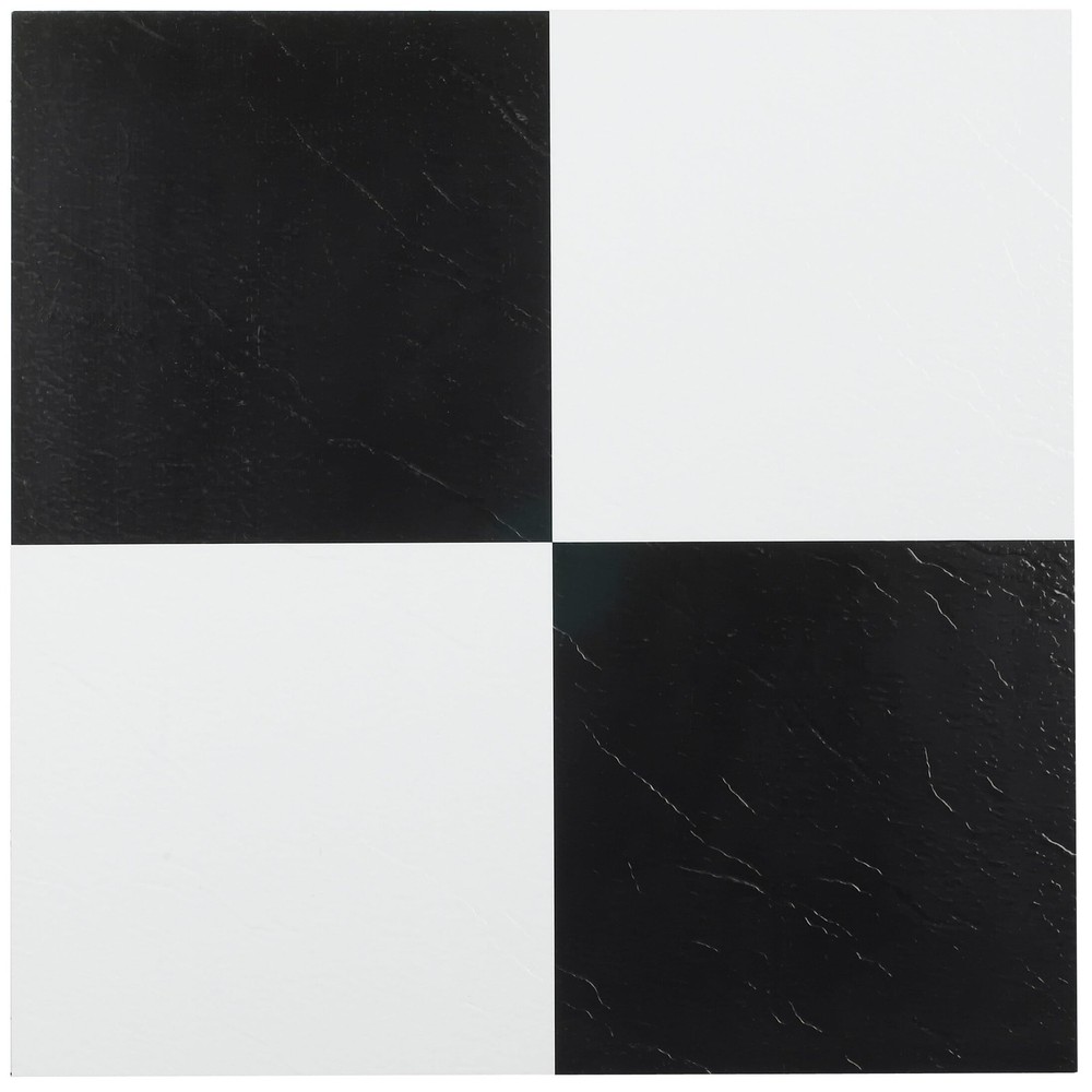 Sterling 12x12 Black Self-Adhesive Vinyl Floor Tiles 20-Pack