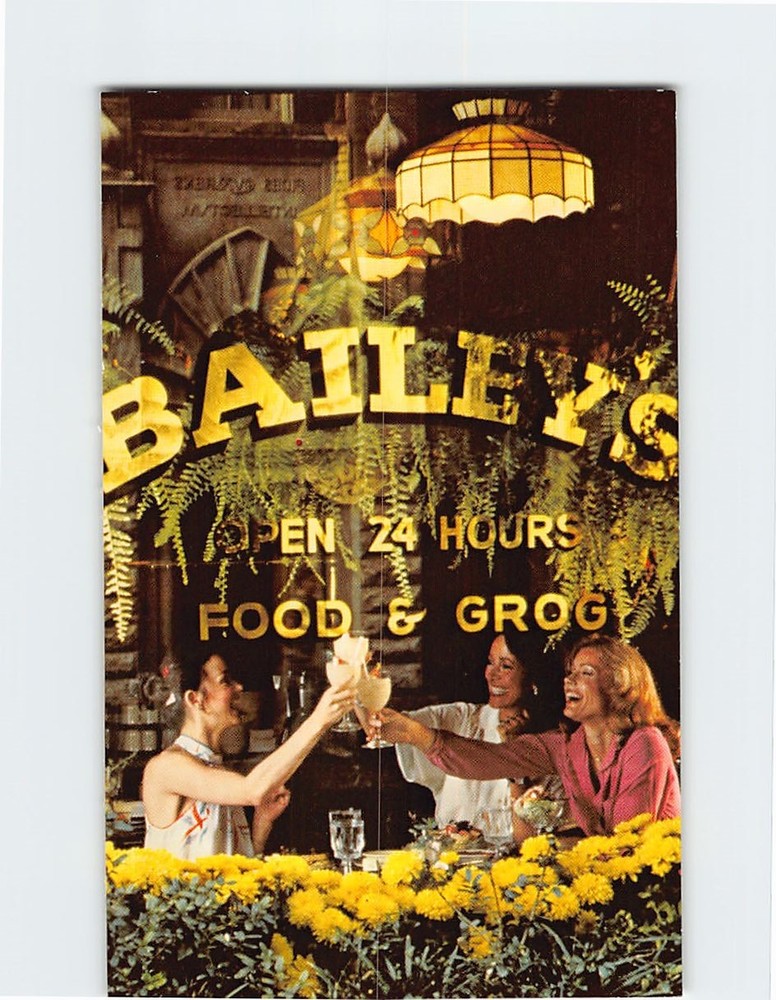 Postcard Baileys Restaurant Fairmont Hotel Louisiana USA