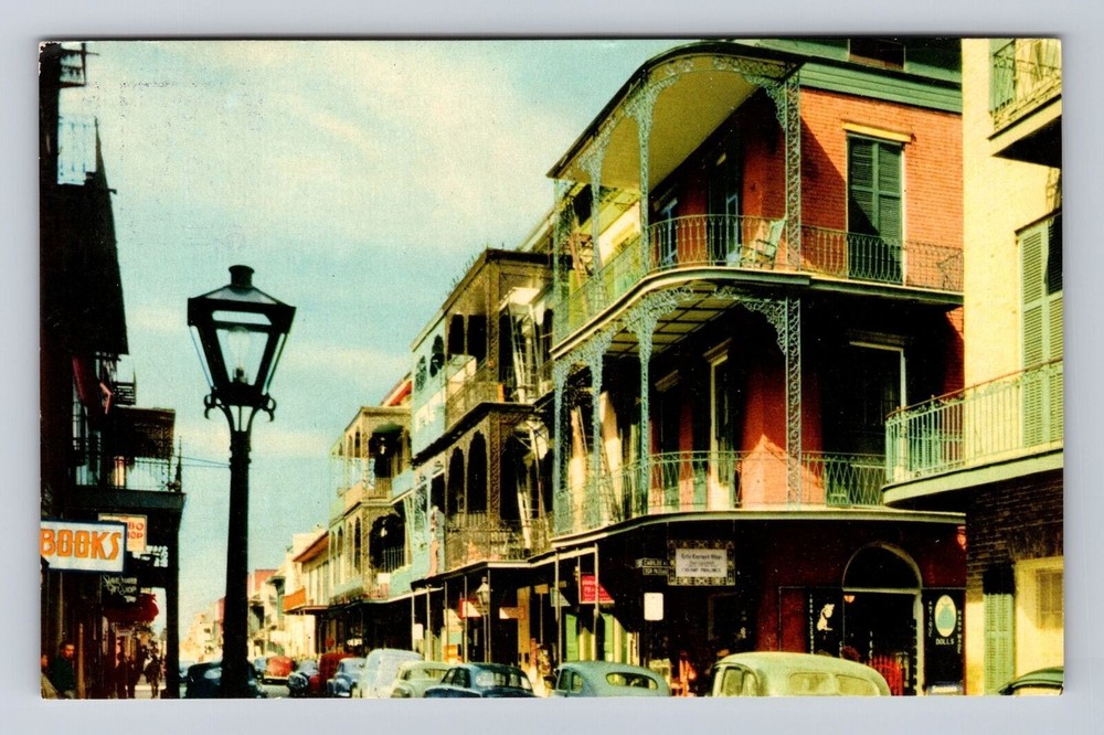 New Orleans LA-Louisiana, Saint Peter Street, Antique, Vintage c1970 Postcard