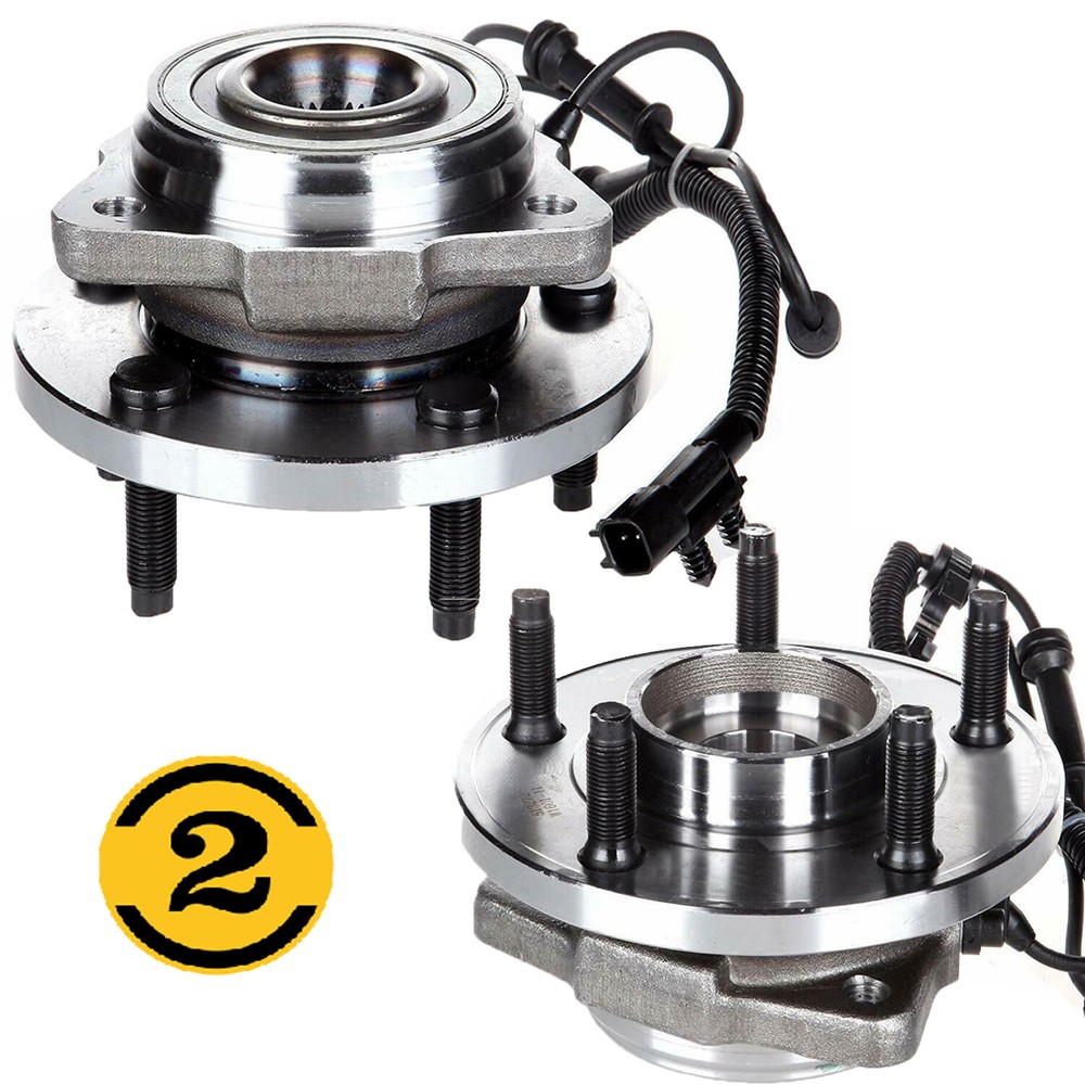 For 2007-2016 Jeep Wrangle Front Wheel Bearing Hub Pair 4-Wheel ABS 5LUG H22 IN