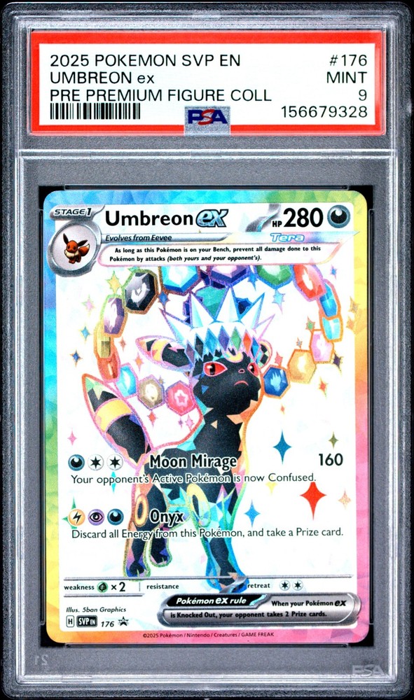 2025 Pokemon Svp Promo Premium Figure Collection #176 Umbreon Ex Psa 9