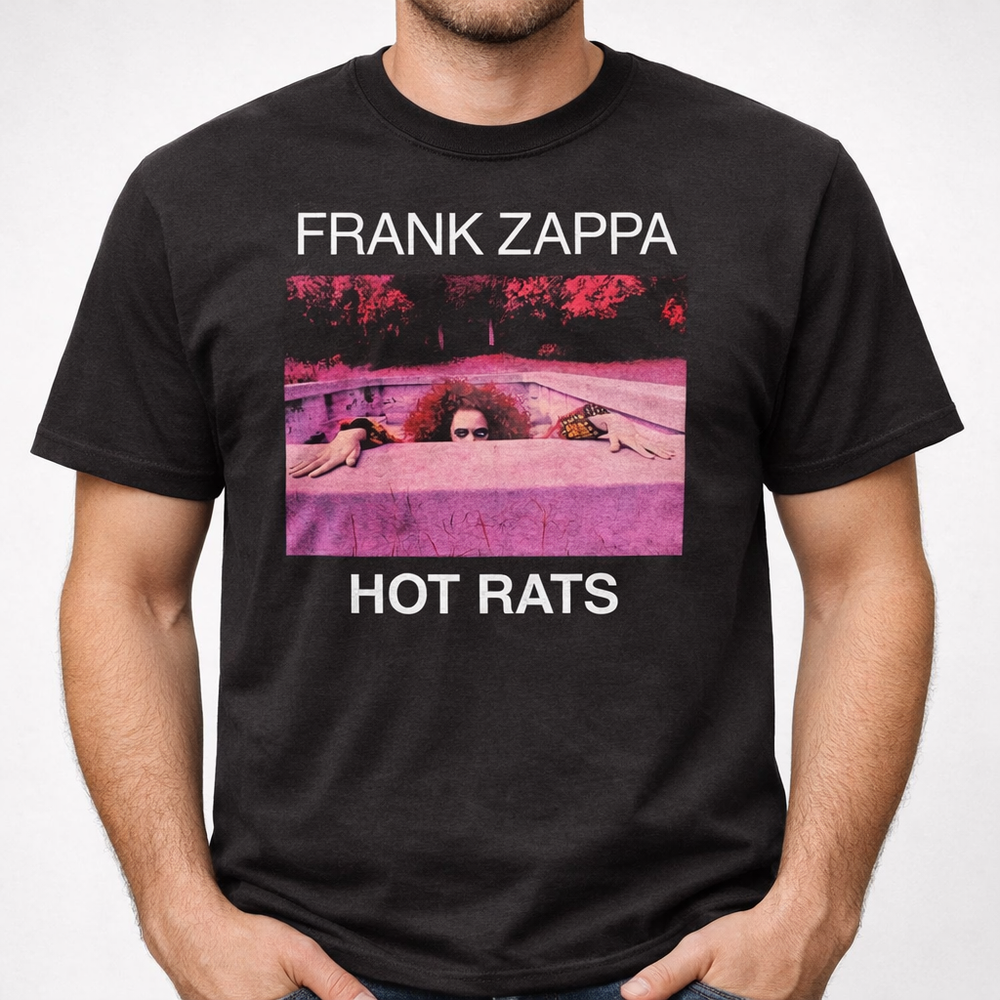 Frank Zappa Hot Rats T Shirt Mens Rock And Roll Music Classic Band Tee Black