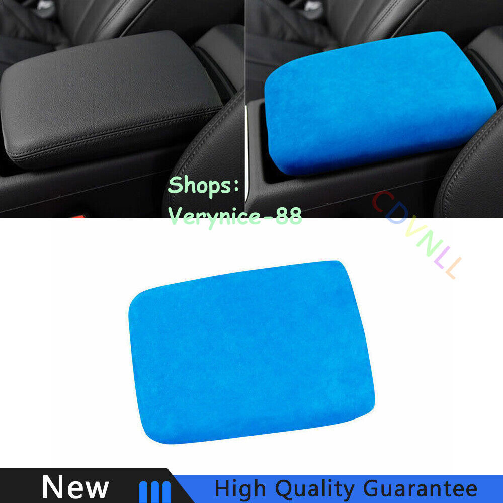 Fit For Audi A4 A5 2017-2022 Blue Suede Central Console Storage Box Cover Trim