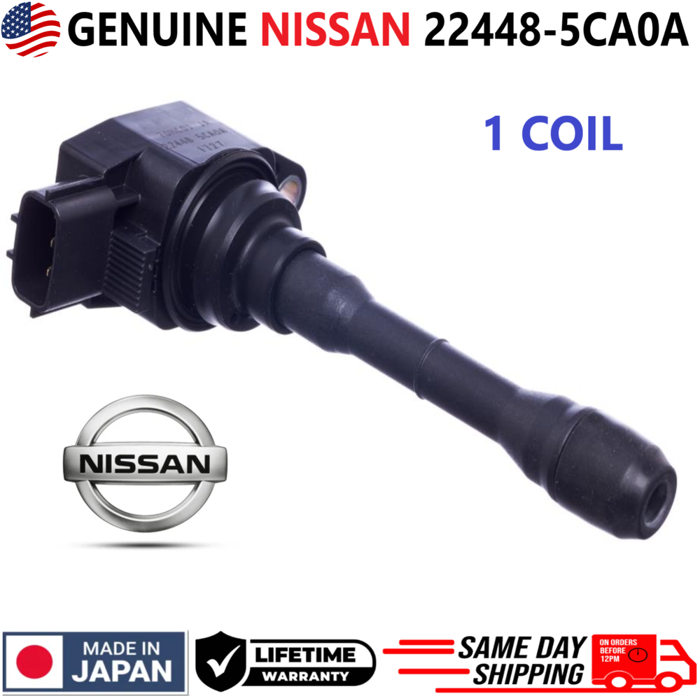OEM NISSAN x1 Ignition Coil For 2016-2021 Infiniti Q50 Q60 3.0L V6, 22448-5CA0A