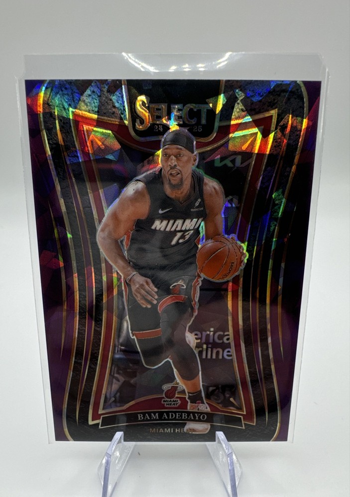 2024-25 Panini Select - Mezzanine Bam Adebayo #334 Purple Cracked Ice Prizm /99