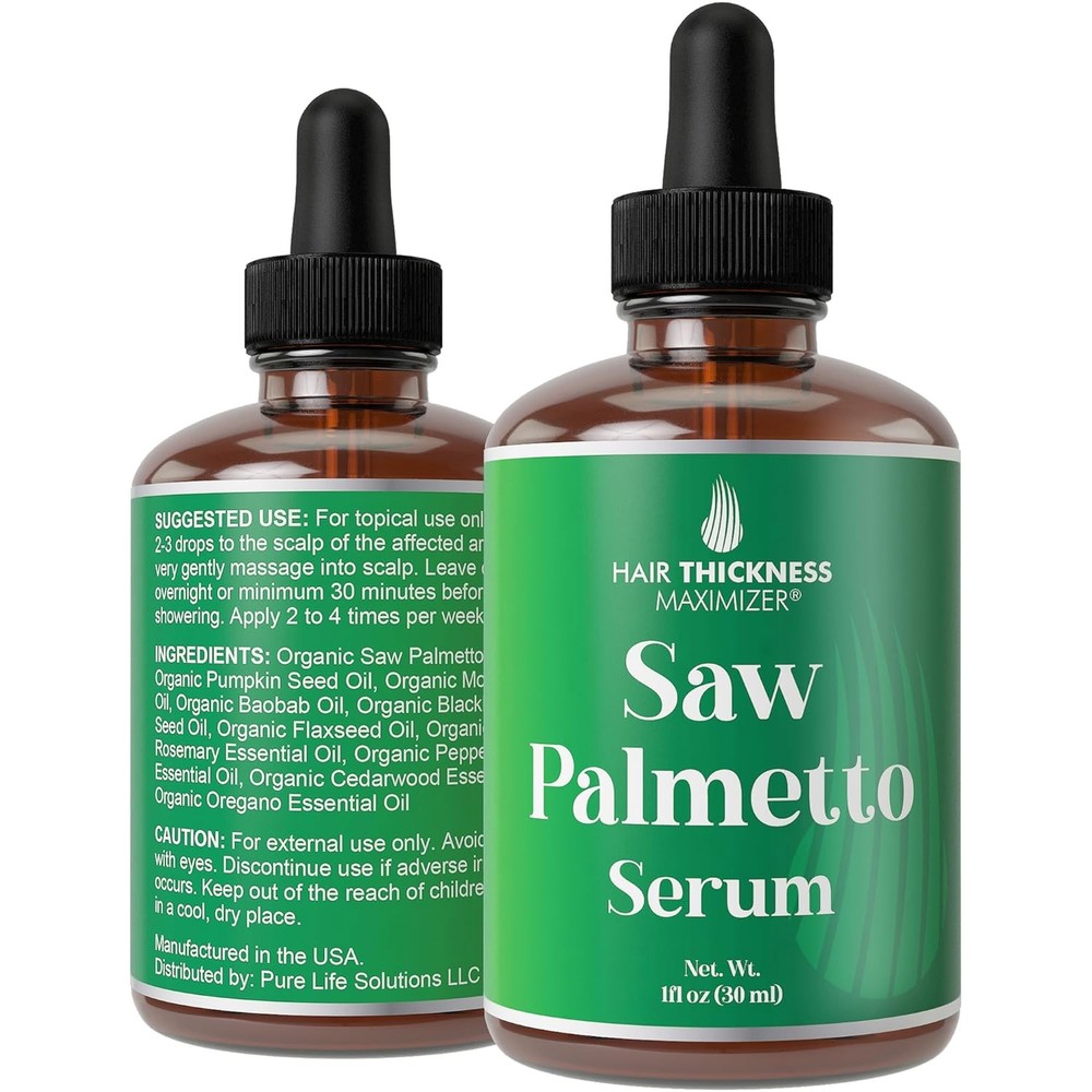 Saw Palmetto Hair Growth Serum with Rosemary & Peppermint – 1 Fl Oz