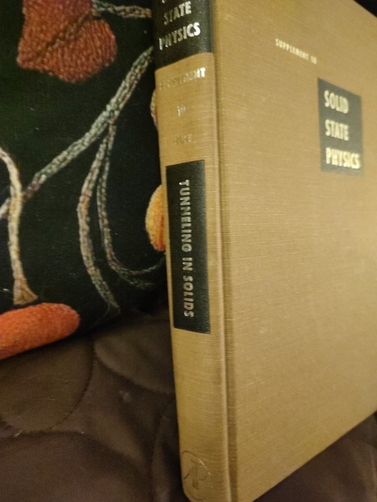 Tunneling In Solids 1969 Supplement To Solid State Physics Rare  Science Book