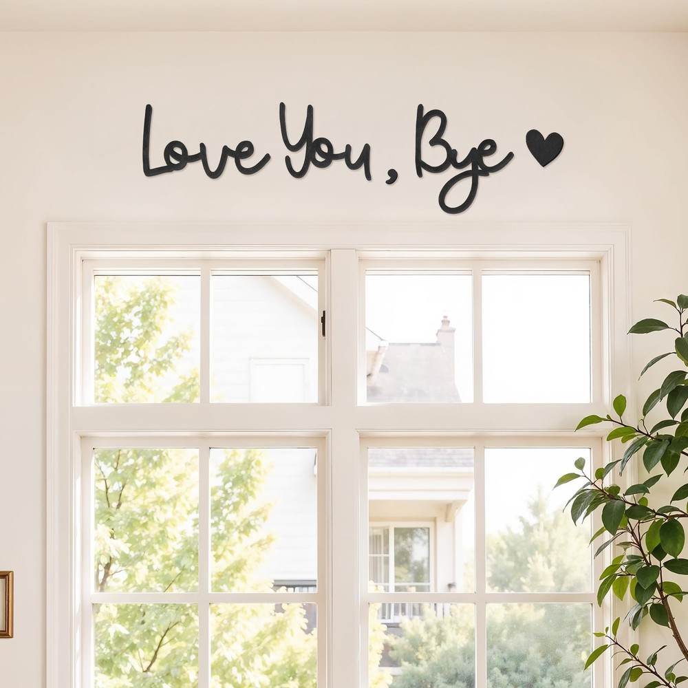 Love You Bye Wall Art Decor Boho Wooden Sign Decor Express Love and Warm with He
