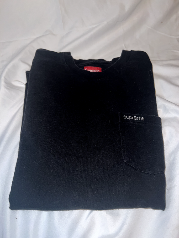 Supreme Pocket Tee Black Medium