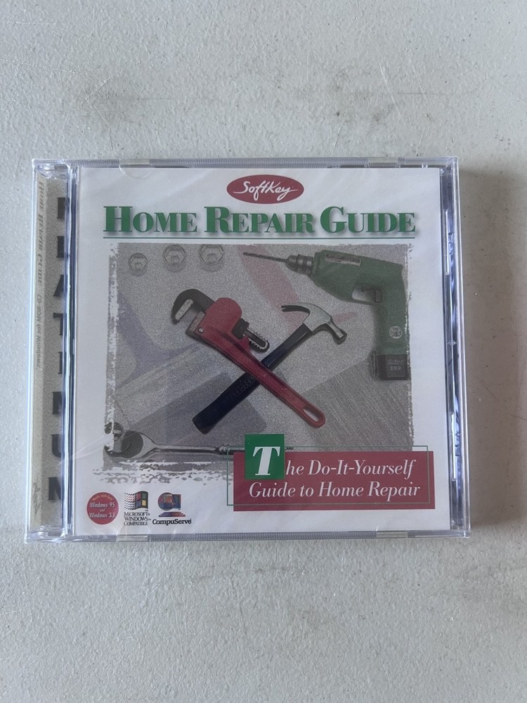 Softkey Home Repair Guide CD-ROM Software Windows 95 3.1 Do-It-Yourself