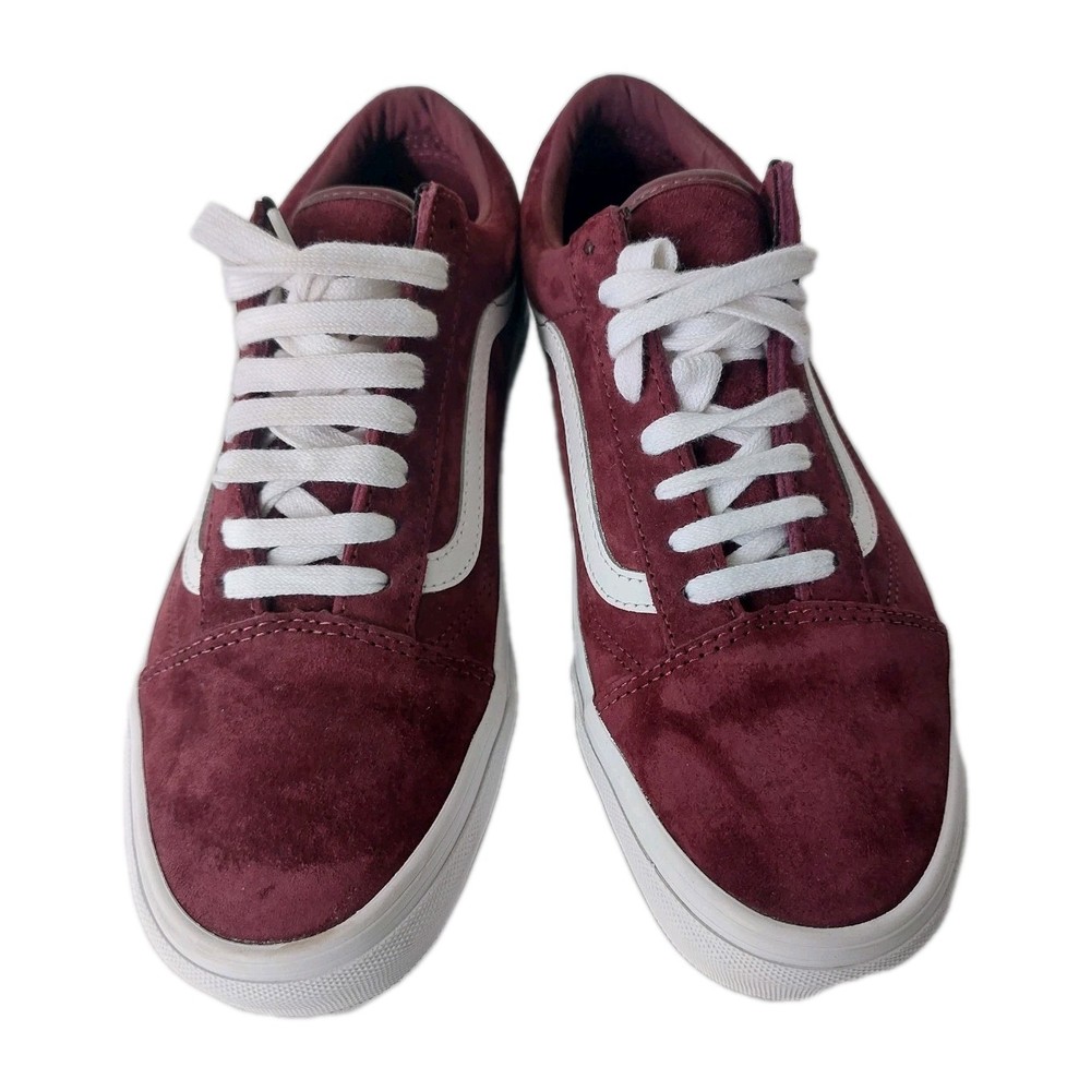 VANS Old Skool Women's Suede Leather Red/Maroon Sneakers Trainers UK Size 7.5
