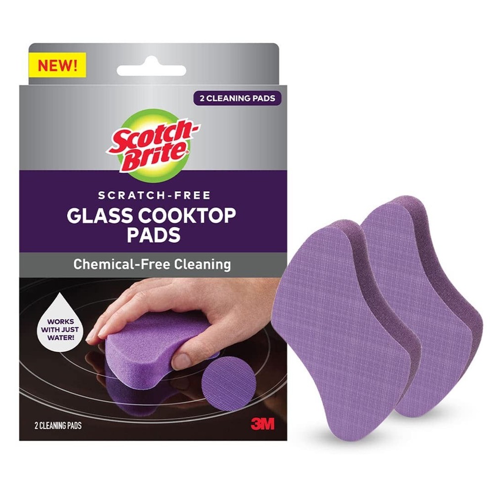 Scotch-Brite Non-Scratch Glass Cooktop Cleaner Pads Chemical Free