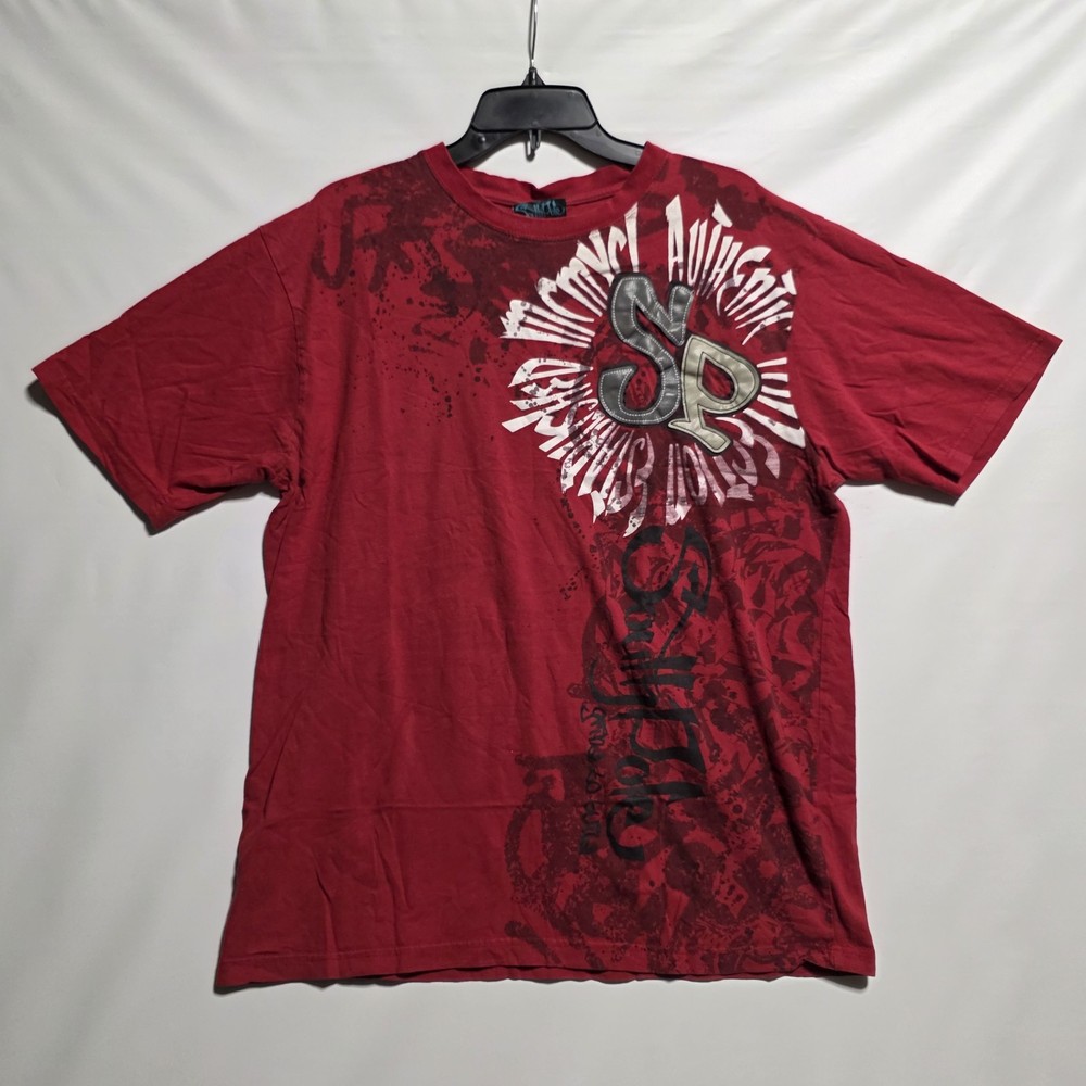 Vintage Y2K South Pole T Shirt Red Tee Size XL Men’s Stitched SP Logo