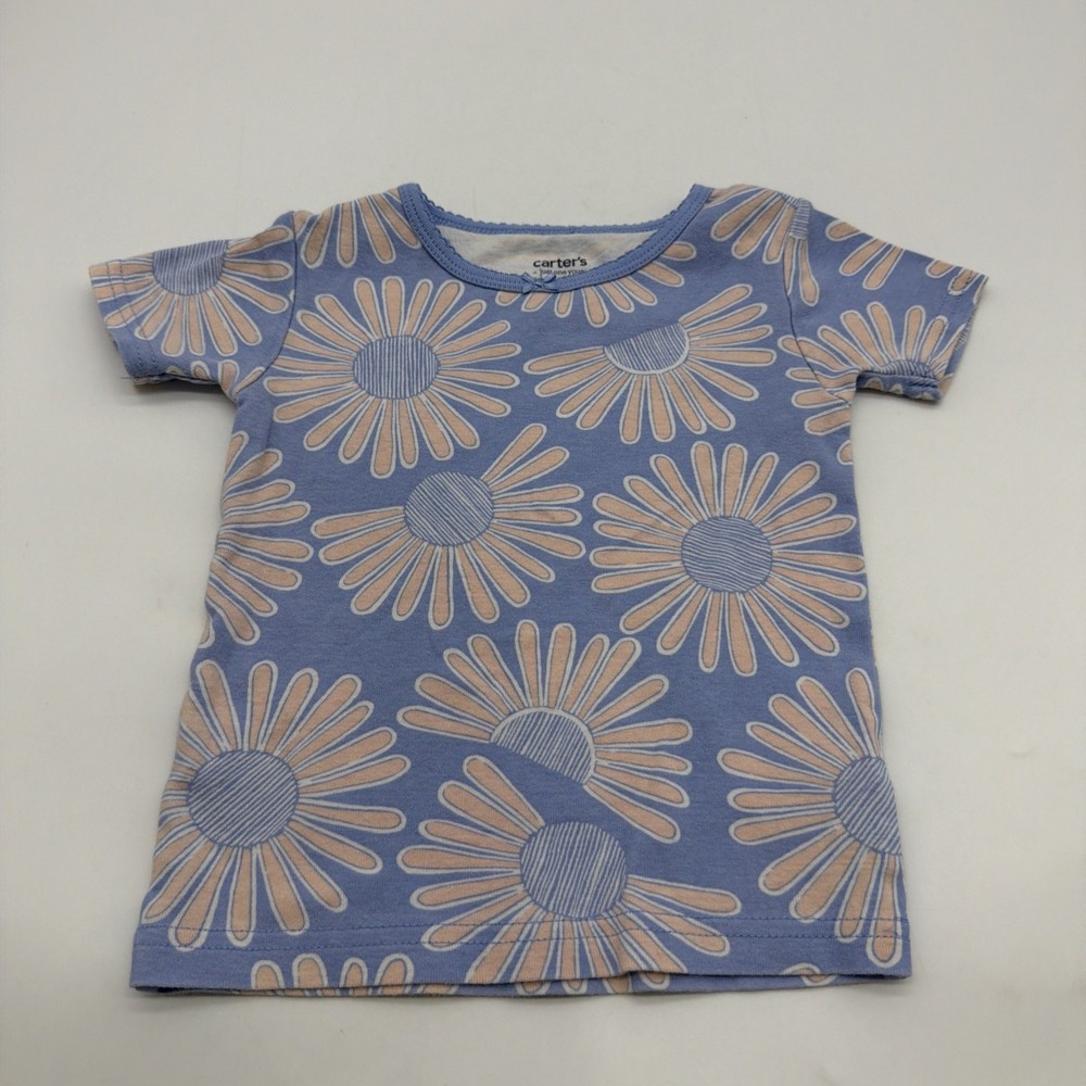 Carters Just One You T-shirt Toddler Girls 2T Purple Floral 100% Cotton.#46000