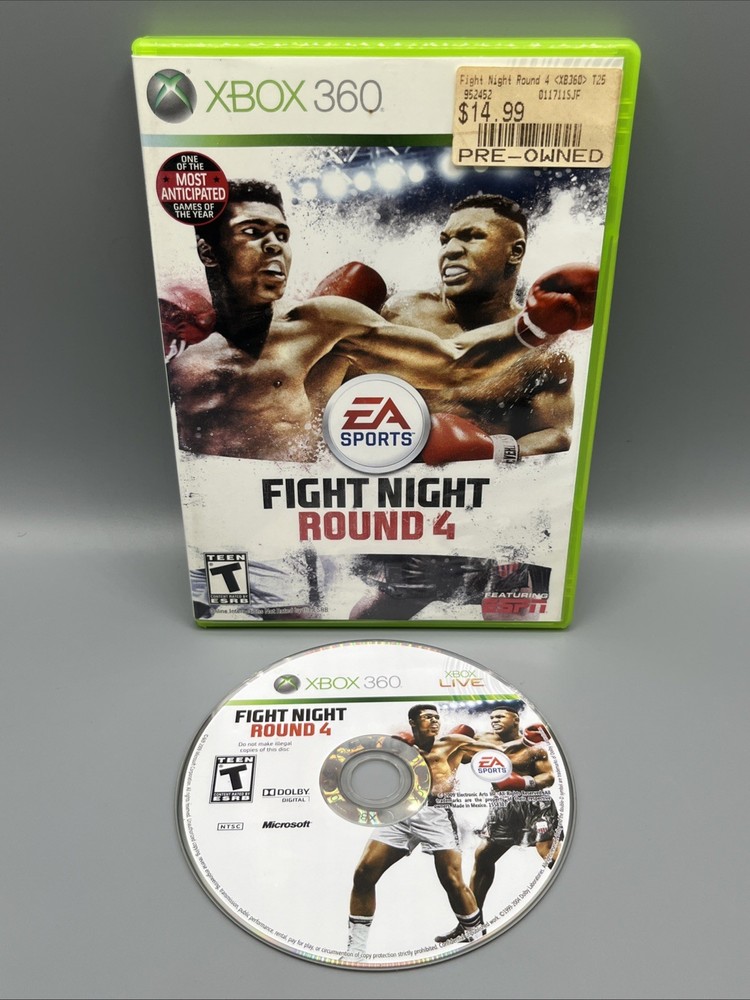 Fight Night Round 4 (Xbox 360) No Manual - Muhammad Ali Mike Tyson
