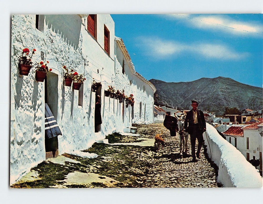 Postcard Typical Street Costa del Sol Mijas Spain