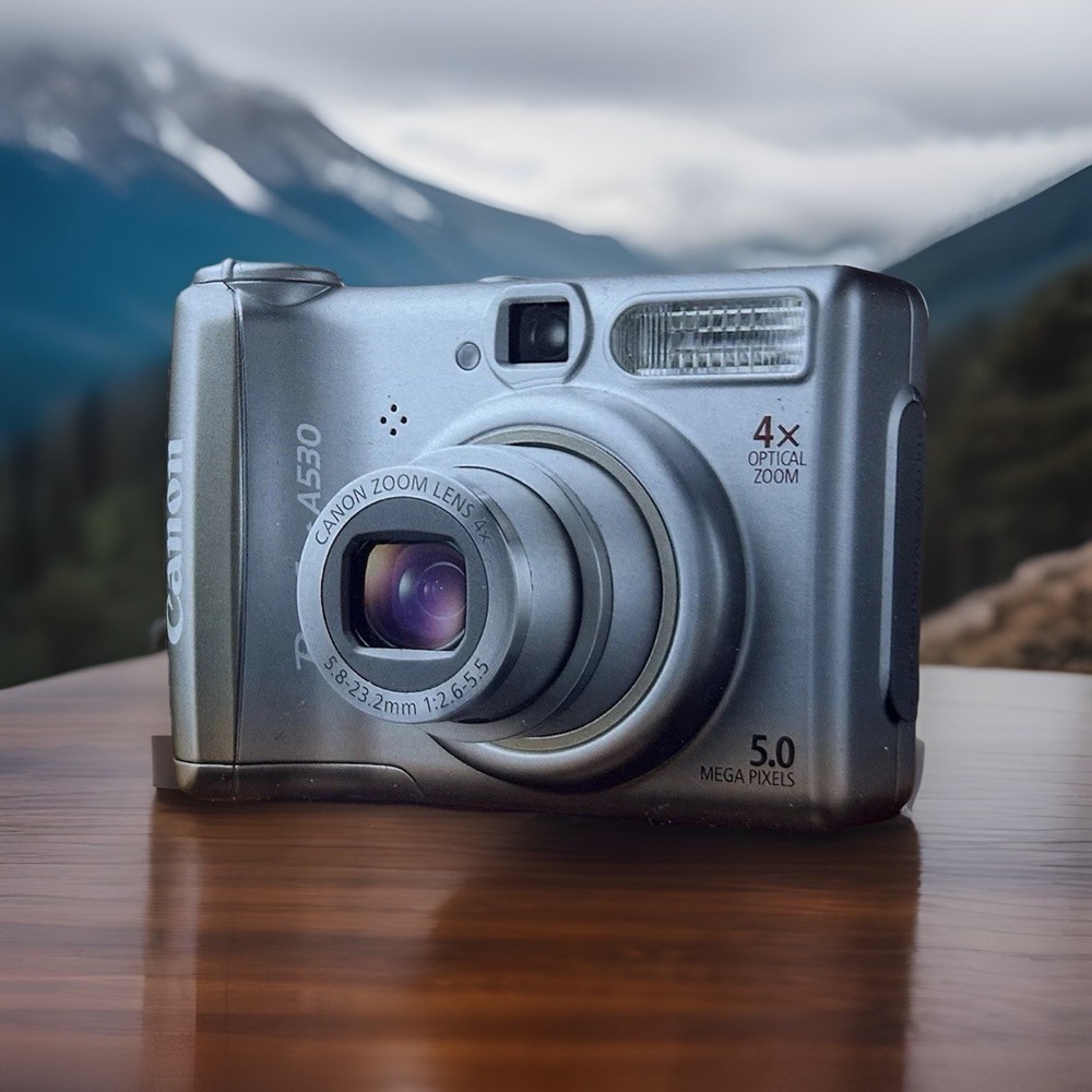 Canon PowerShot A530 5.0MP Digital Camera - Silver (SELPHY CP740 Combo)