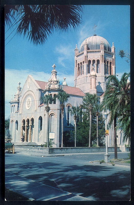 Vintage FLAGLER MEMORIAL Presbyterian CHURCH Postcard St Augustine, FL