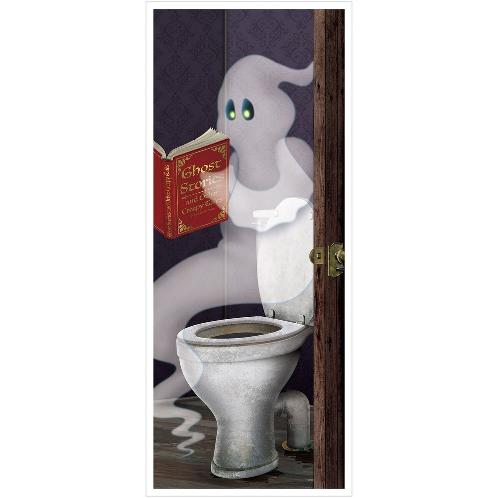 Haunted Restroom Door Privacy Screen