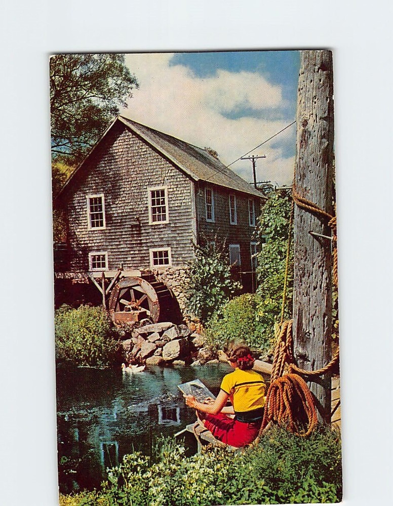 Postcard The Old Grist Mill Brewster Cape Cod Massachusetts