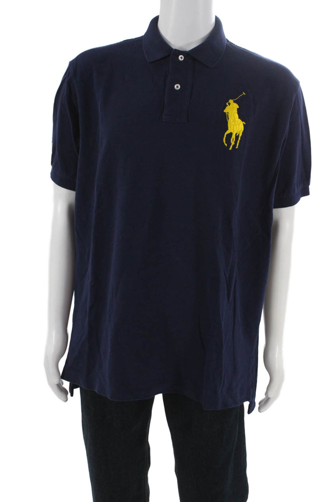 Polo Ralph Lauren Mens Polo Shirt Blue 100% Cotton Collared Size XLFree Shipping in US $100+ Orders | $6.95 Orders Below