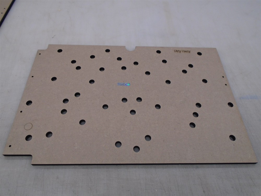 Dirty Harry Pinball Replacement Backbox light panel wood