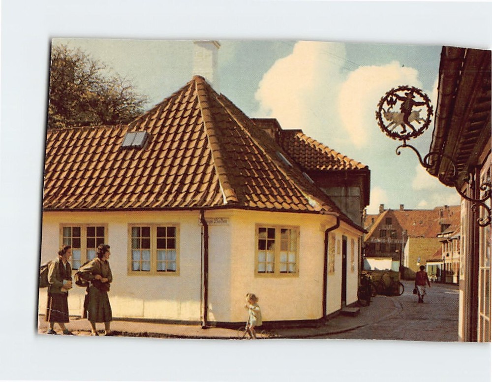 Postcard H. C. Andersens House in Odense Denmark