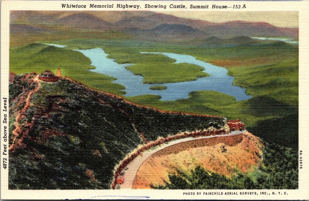 Whiteface Memorial Highway Summit House NY Vintage C.T. Art-Colortone Postcard