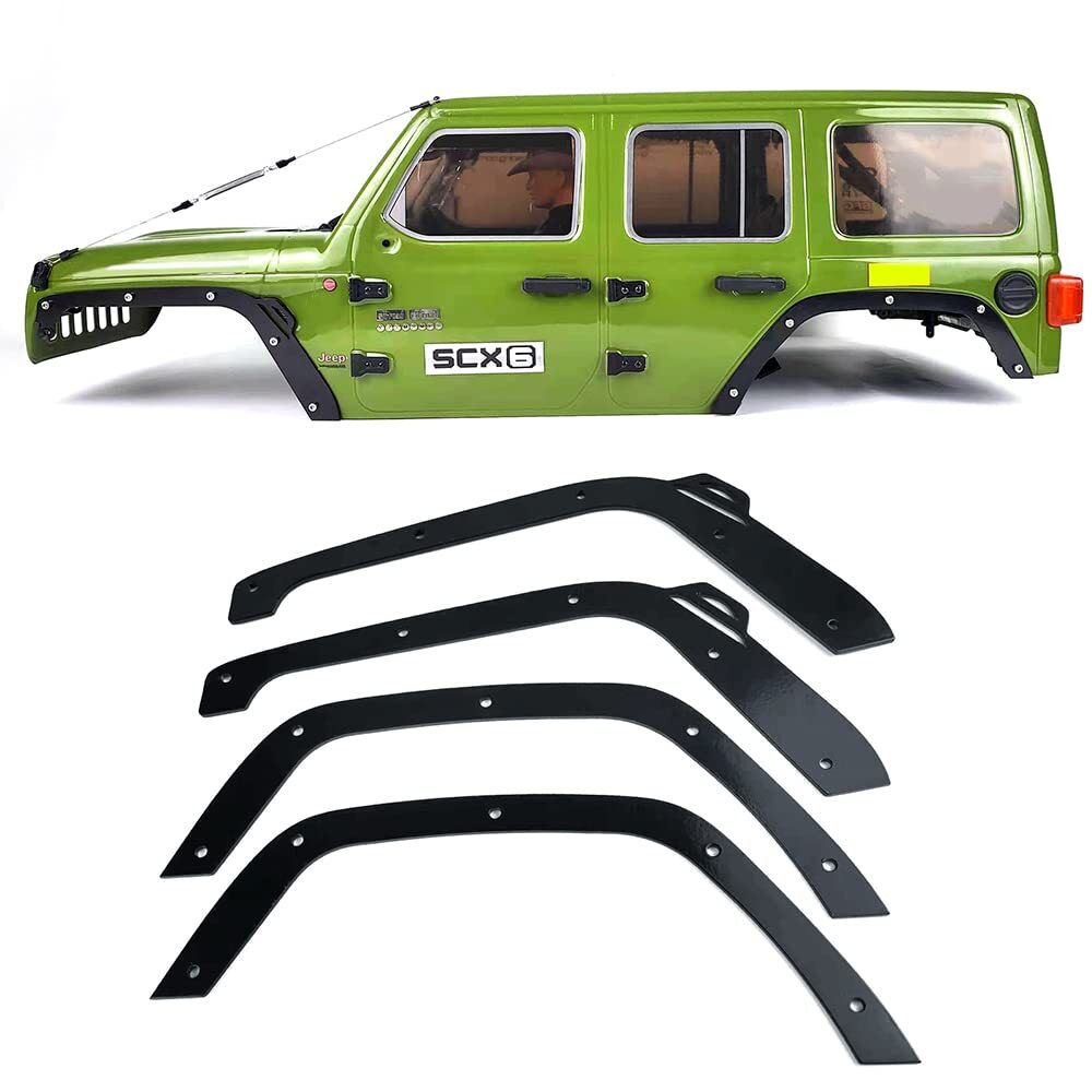 Stainless Steel RC Wheel Fender Flares with Screws for Axial SCX6 Upgrades AX...