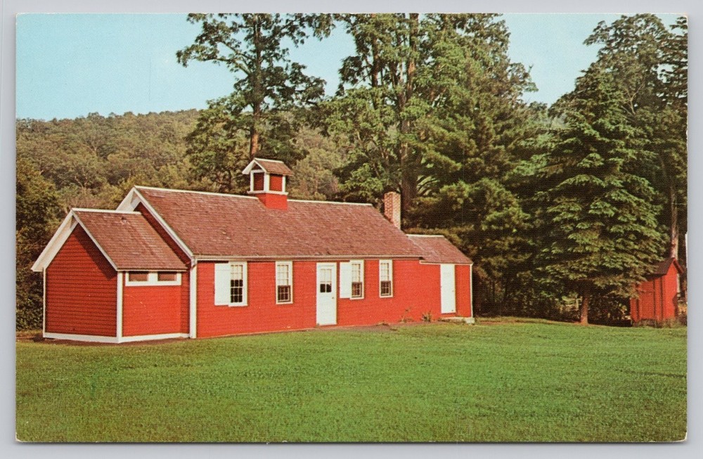 Little Red Schoolhouse Gaylordsville CT Oldest District School Postcard