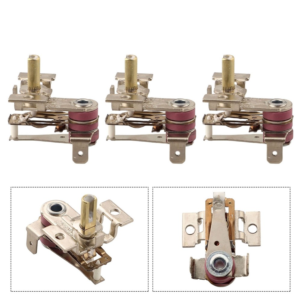 3pcs Bimetallic Thermostat Temperature Switch AC 250V 16A for Electric Iron