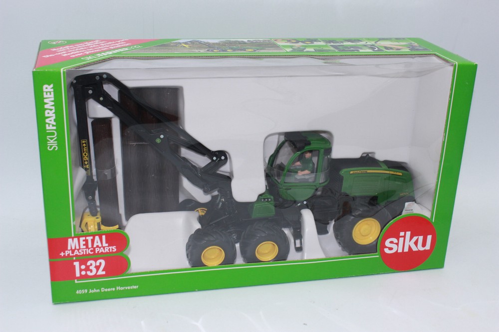 Siku 4059 John Deere Harvester 1:32 with Tree Trunks Brand New OVP