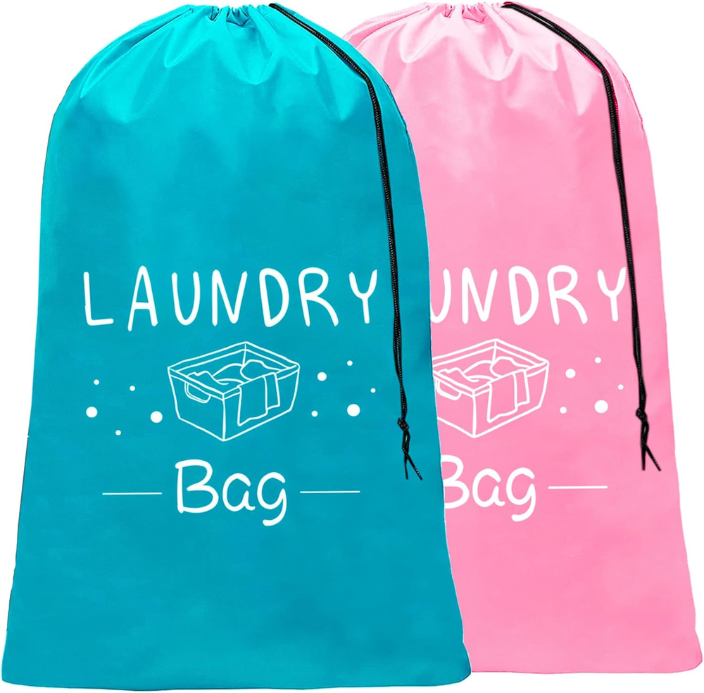 Sylfairy 2-Pack XL Travel Laundry Bag for Dirty Clothes Organization