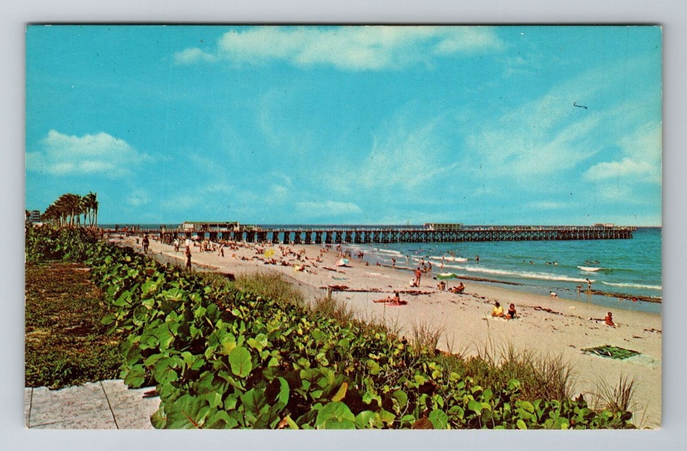 Lake Worth FL-Florida, Lake Worth's Beach, Antique Vintage Souvenir Postcard
