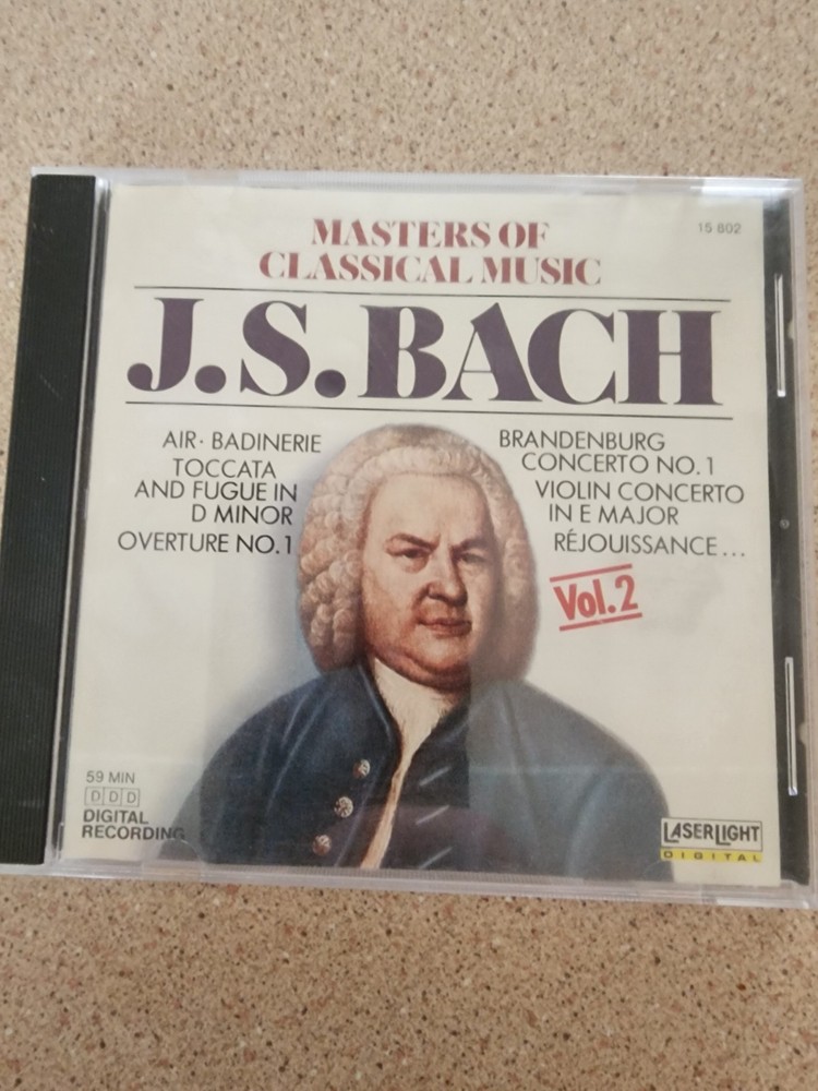 J.S. Bach Masters of Classical Music Vol. 2 CD Classical Laserlight Digital