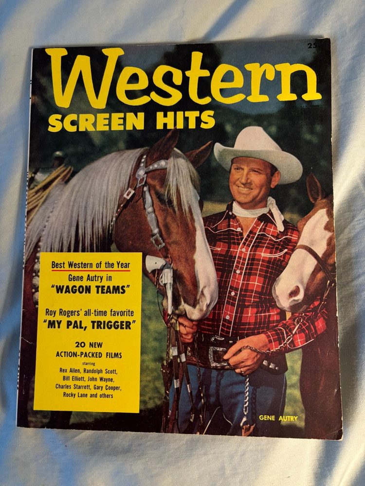 Western Screen Hits # 1 movie fan magazine 1952  VG+ Gene Autry 20+ film stories