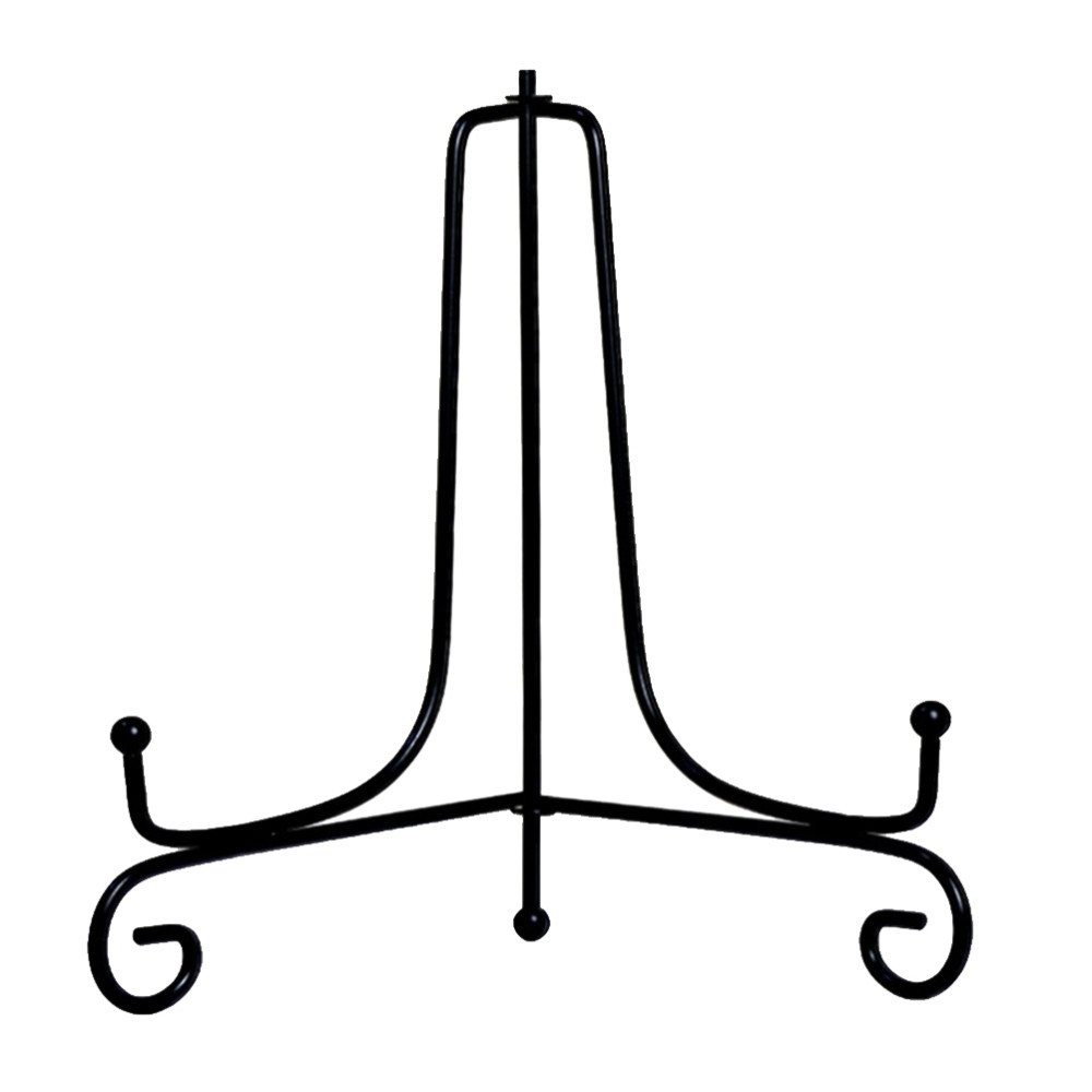 8.5-inch Wrought Iron Plate Holder Decorative Stand Easel Bracket