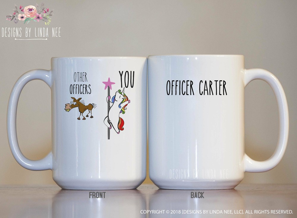 Custom For Brian Geiser Funny Gift For Police Officer Unicorn Mug Police