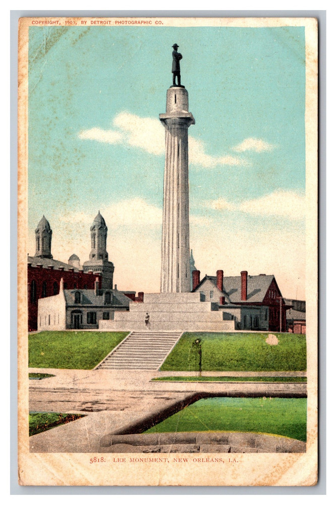 New Orleans Louisiana LA Lee Monument Undivided Back Postcard