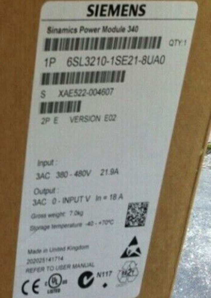 NEW Siemens 6SL3210-1SE21-8UA0 SINAMICS S120 CONVERTER POWER MODULE PM340