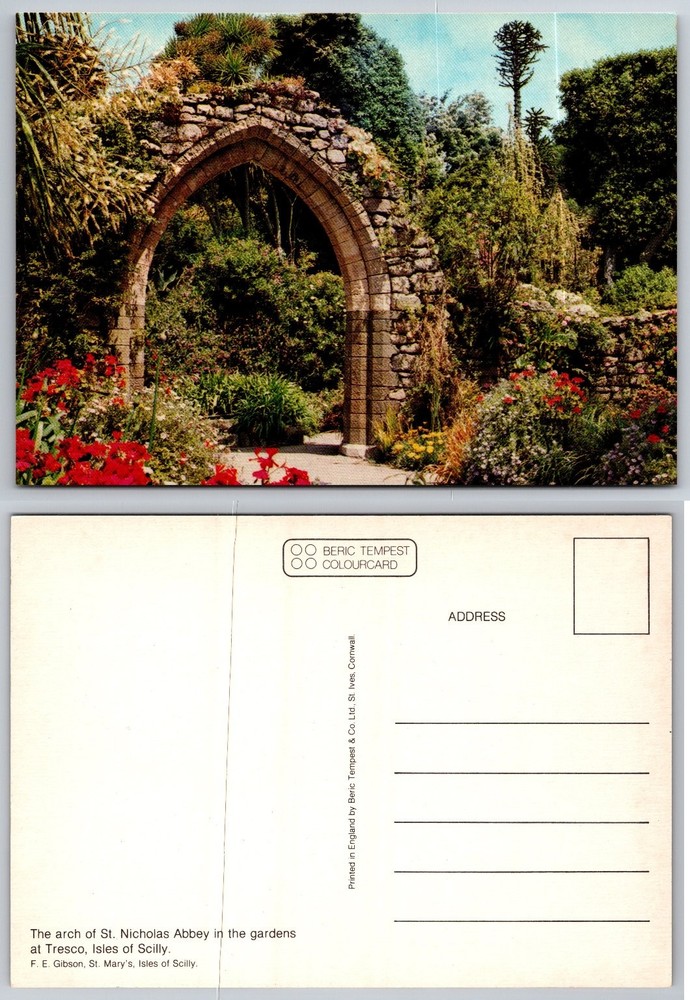 Tresco Isles of Scilly St. Nicholas Abbey Garden Arch Beric Tempest Postcard