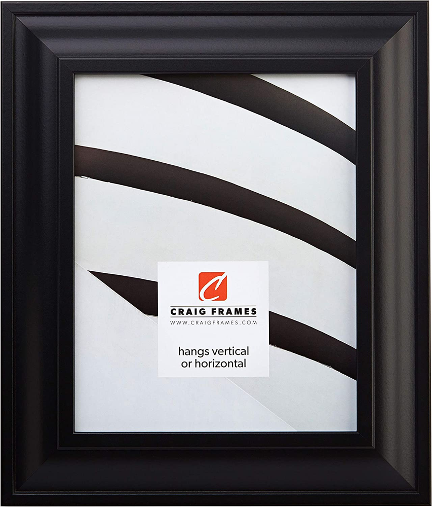 8x10-Inch Smooth Wrap Finish Picture Frame 2-Inch Border 21834700BK