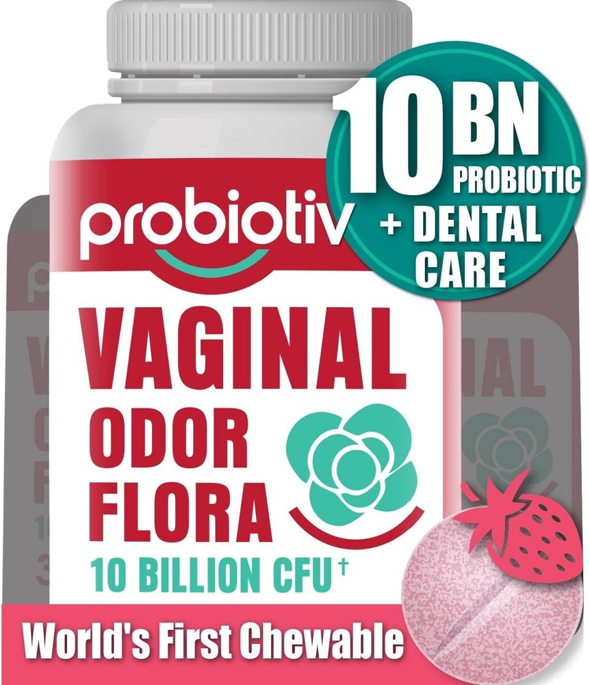 Probiotiv Chewable Female Vaginal Probiotics 10 Billion CFU + Prebiotic