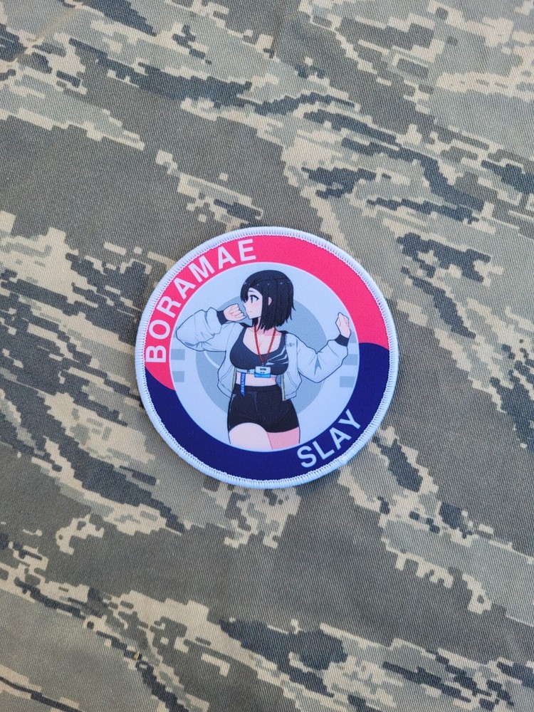 Atamonica - KAI KF-21 Boramae Ace Combat anime girl pinup morale war USAF patch-image