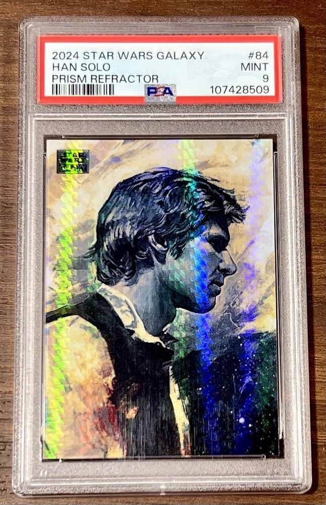 2024 Topps Chrome Galaxy Star Wars #84 Han Solo Prism Refractor /75 PSA 9