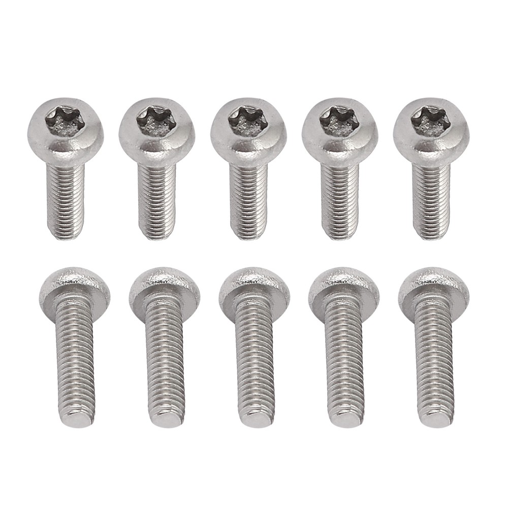 80Pack M2.5x10mm Pan Head Torx Screws 304 Stainless Steel Fasteners Silver